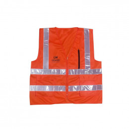 Gilet de sécurité orange à LED