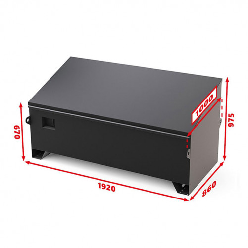 Coffre matériel TP avec couvercle incliné