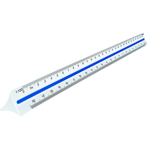 Rêgle à échelle triangulaire 1/50 à 1/2500